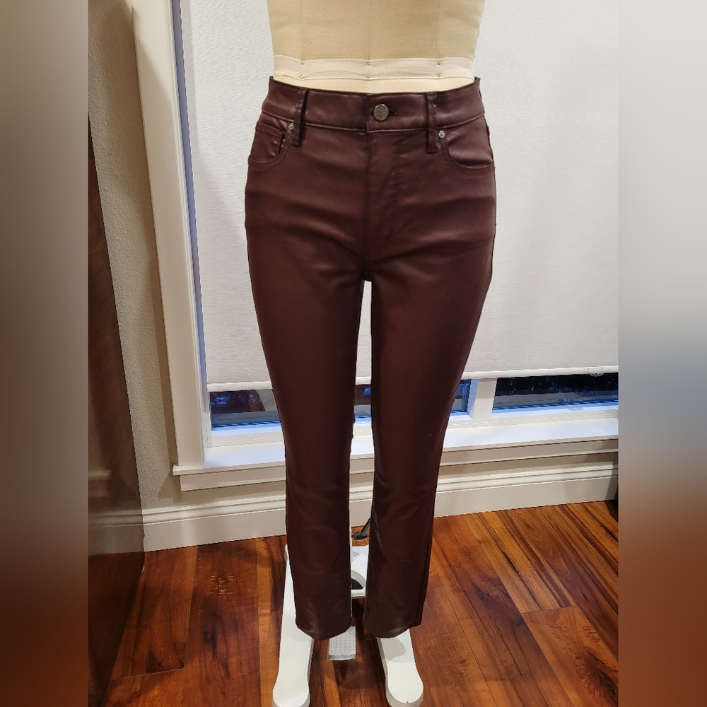 White House Black Market High Rise Skinny Coated Jean Curvy